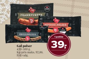 Gøl hotdogpølser