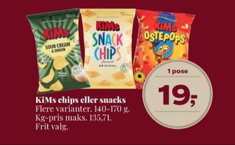Dagli'Brugsen Kims chips tilbud