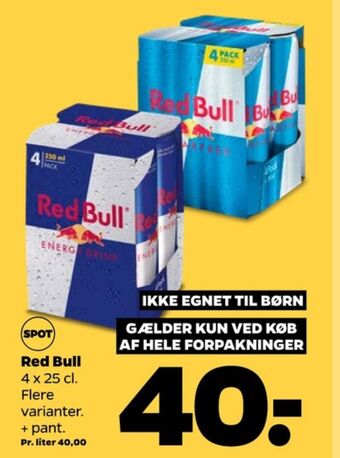 Netto Red bull energidrik tilbud