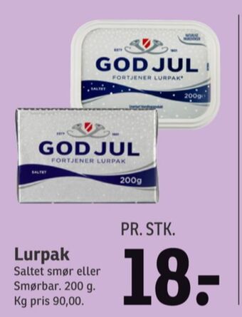 SPAR Lurpak smør saltet tilbud