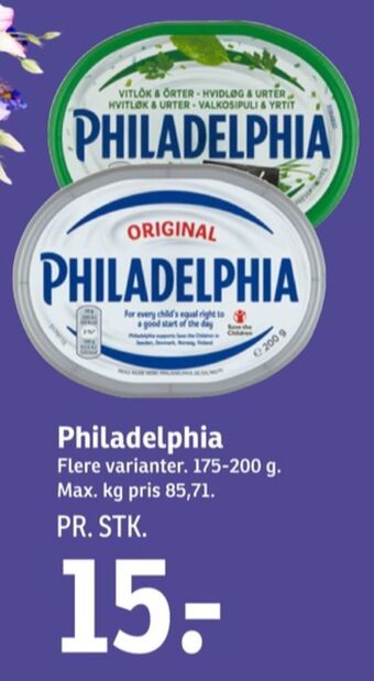 SPAR Philadelphia flødeost hvidløg & urter tilbud