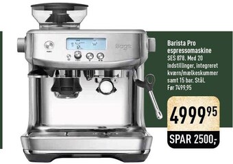 Imerco Barista pro espressomaskine tilbud