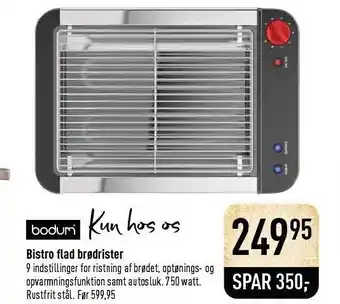 Imerco Bodum bistro flad brødrister tilbud