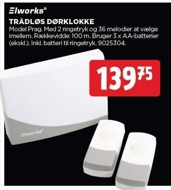 jem & fix Trådløs dørklokke tilbud