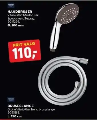 jem & fix Håndbruser el. bruseslange tilbud