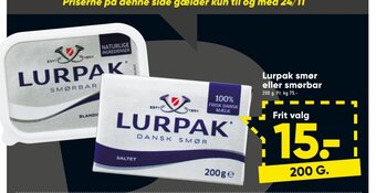 Bilka Lurpak Smør eller Smørbar tilbud