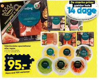 Bilka Udenlandske Specialiteter eller Tapas tilbud