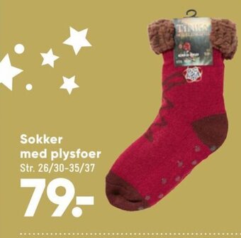 Bilka Sokker Med Plysfoer tilbud
