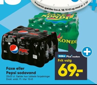 Bilka Faxe eller Pepsi Sodavand tilbud
