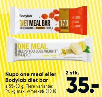 Bilka Nupo One Meal eller Bodylab Diet Bar tilbud