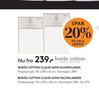 SengeSpecialisten Borås cotton cloud satin kuvertlagen tilbud