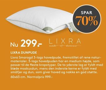 SengeSpecialisten Lixra dunpude tilbud