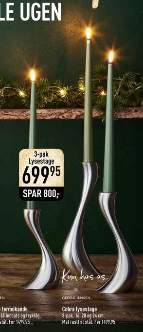 Imerco Cobra lysestage tilbud