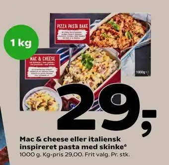 Coop 365 Mac & cheese eller italiensk inspireret pasta med skinke tilbud