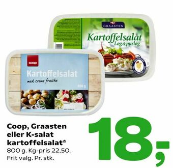 Coop 365 Coop, Graasten eller K-salat kartoffelsalat tilbud