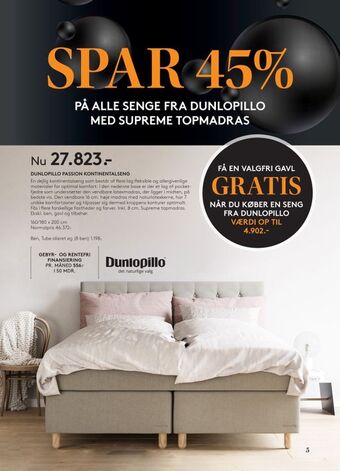 SengeSpecialisten Dunlopillo passion kontinentalseng tilbud