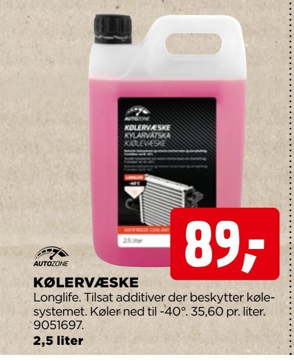 Kølervæske tilbud hos jem & fix