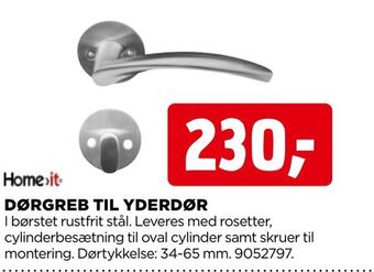 jem & fix Dørgreb til yderdør tilbud