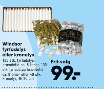 Bilka Windsor fyrfadslys eller kronelys tilbud
