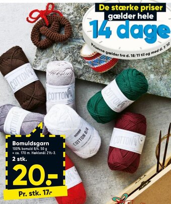 Bilka Bomuldsgarn tilbud