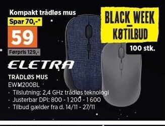 Power Trådløs mus tilbud