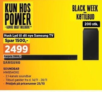 Power Soundbar tilbud