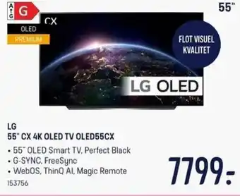 LG 55" CX 4K OLED TV OLED55CX