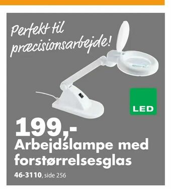 Biltema Arbejdslampe med forstørrelsesglas tilbud