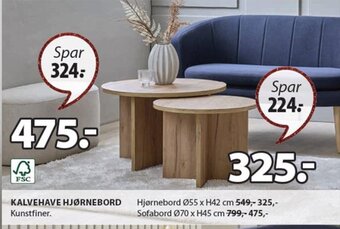 JYSK Kalvehave Hjørnebord tilbud