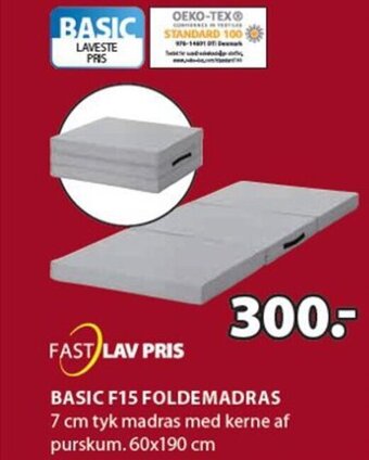 JYSK Basic F15 Foldemadras tilbud
