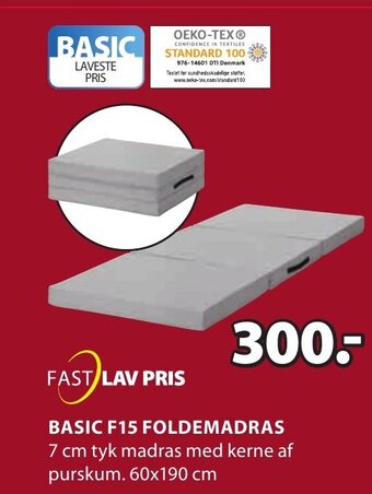 JYSK Basic F15 Foldemadras tilbud