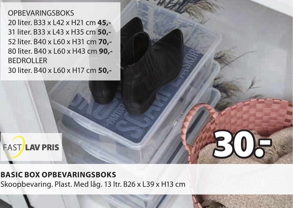 Basic Box Opbevaringsboks tilbud hos JYSK