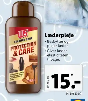 Lidl W5 læderpleje tilbud