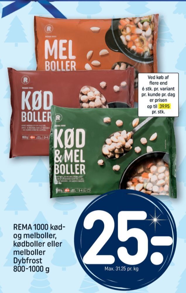 Rema 1000 kødboller tilbud hos Rema 1000