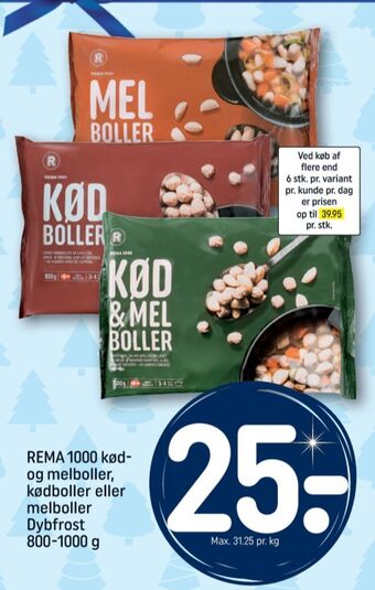 REMA 1000 Rema 1000 kødboller tilbud