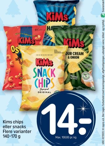 REMA 1000 Kims chips tilbud