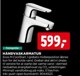 jem & fix Hansgrohe håndvaskarmatur tilbud