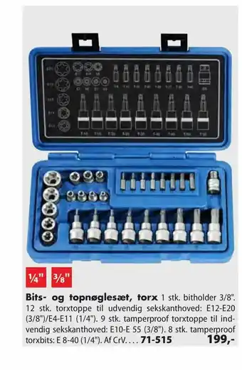 Biltema Bits- og topnøglesæt, torx tilbud