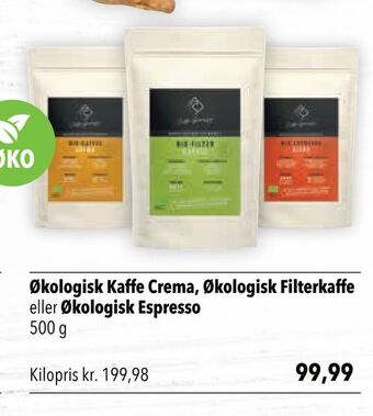 Citti Økologisk kaffe crema, økologisk filterkaffe eller økologisk espresso tilbud