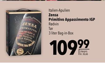 Citti Zensa primitivo appassimento igp tilbud