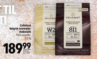 Citti Callebaut belgisk overtrækschokolade tilbud