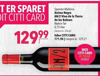 Anima negra an/2 vino de la tierra de les balears