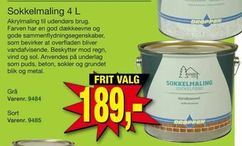 Harald Nyborg Sokkelmaling 4 L tilbud