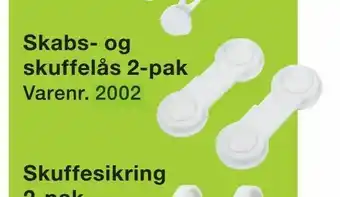Harald Nyborg Skabs- og skuffe lås 2-pak tilbud
