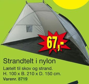 Harald Nyborg Strandtelt i nylon tilbud