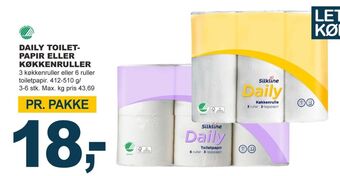 Let-Køb Daily toiletpapir tilbud