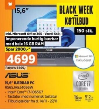 Power Asus bærbar pc tilbud