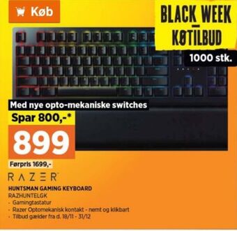 Power Razer tastatur tilbud