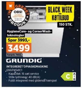 Power Grundig opvaskemaskine tilbud