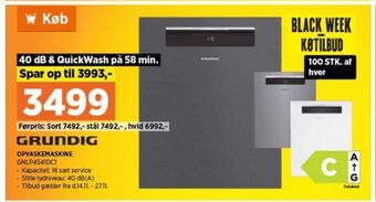 Power Grundig opvaskemaskine tilbud